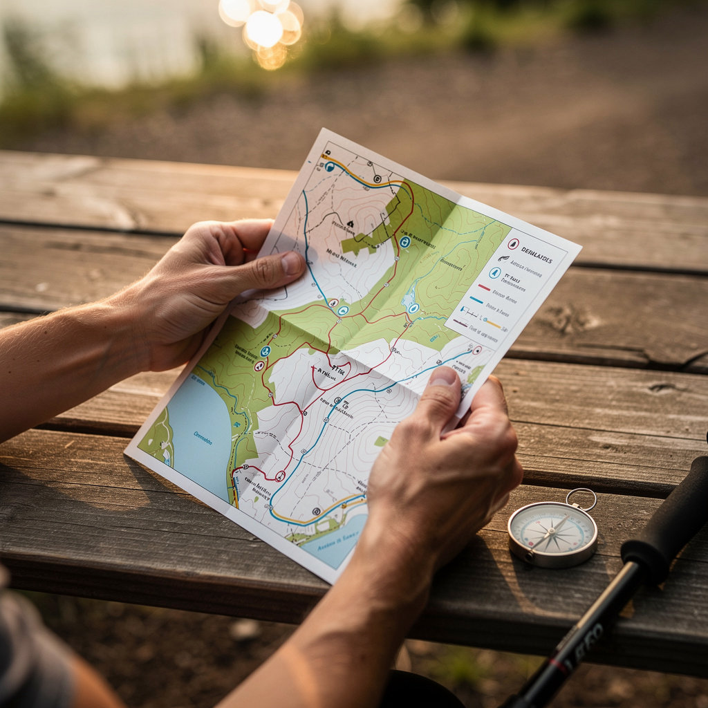 Cachuma Lake Recreation Area scenic hiking trail through California oak woodlands near Santa Barbara